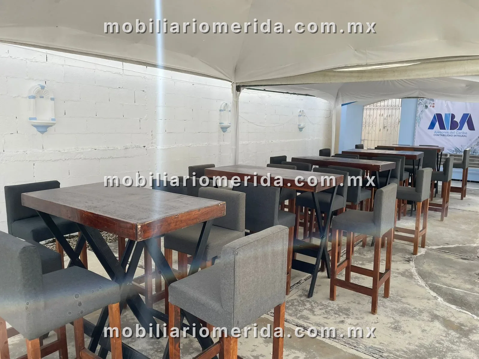 Renta de Mesas Periqueras de 6 asientos para eventos: Mesas periqueras en Mérida