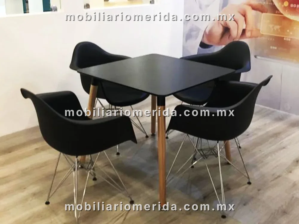 Renta de mesas para oficina: Mesa rectangular con 10 sillas plegables, Mesas periqueras en Mérida