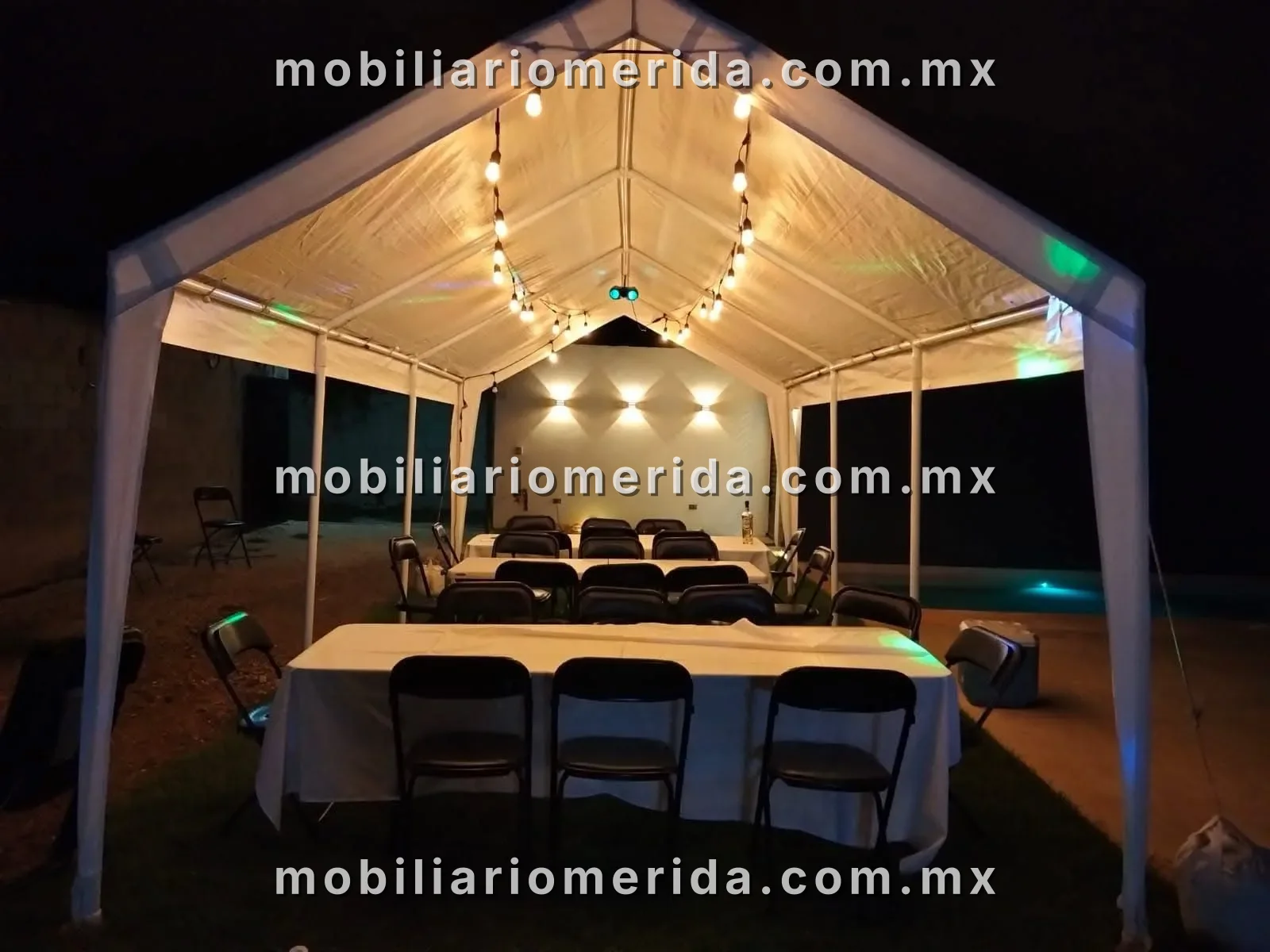 Renta de carpas, mesas, manteles, sillas, luces, para fiestas y bodas, Mobiliario para bodas en Mérida