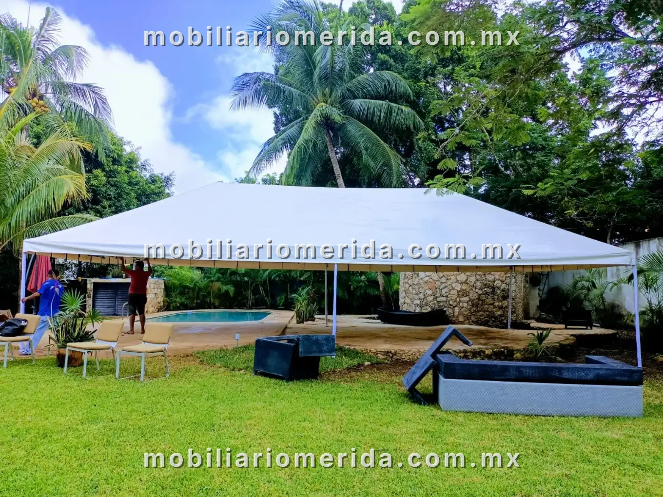Renta de carpa y sala para evento en hacienda, Carpas en Mérida