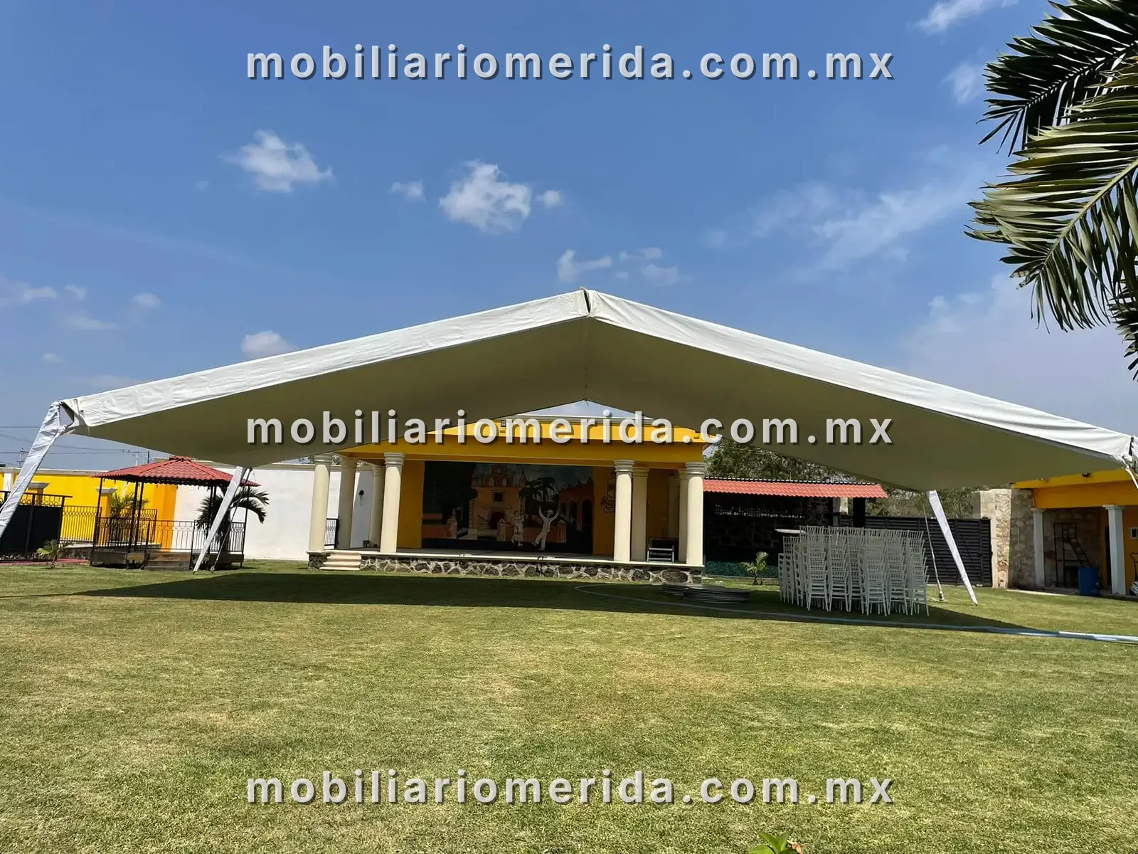 Renta de Mega Carpa para evento en hacienda, Carpas en Mérida