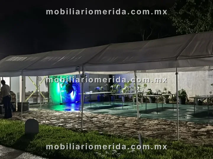 renta de carpa en evento en quinta en Mérida