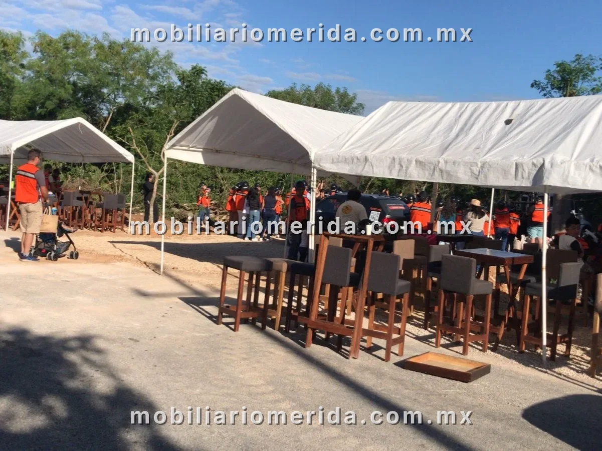Montaje real de mobiliario para eventos en Mérida