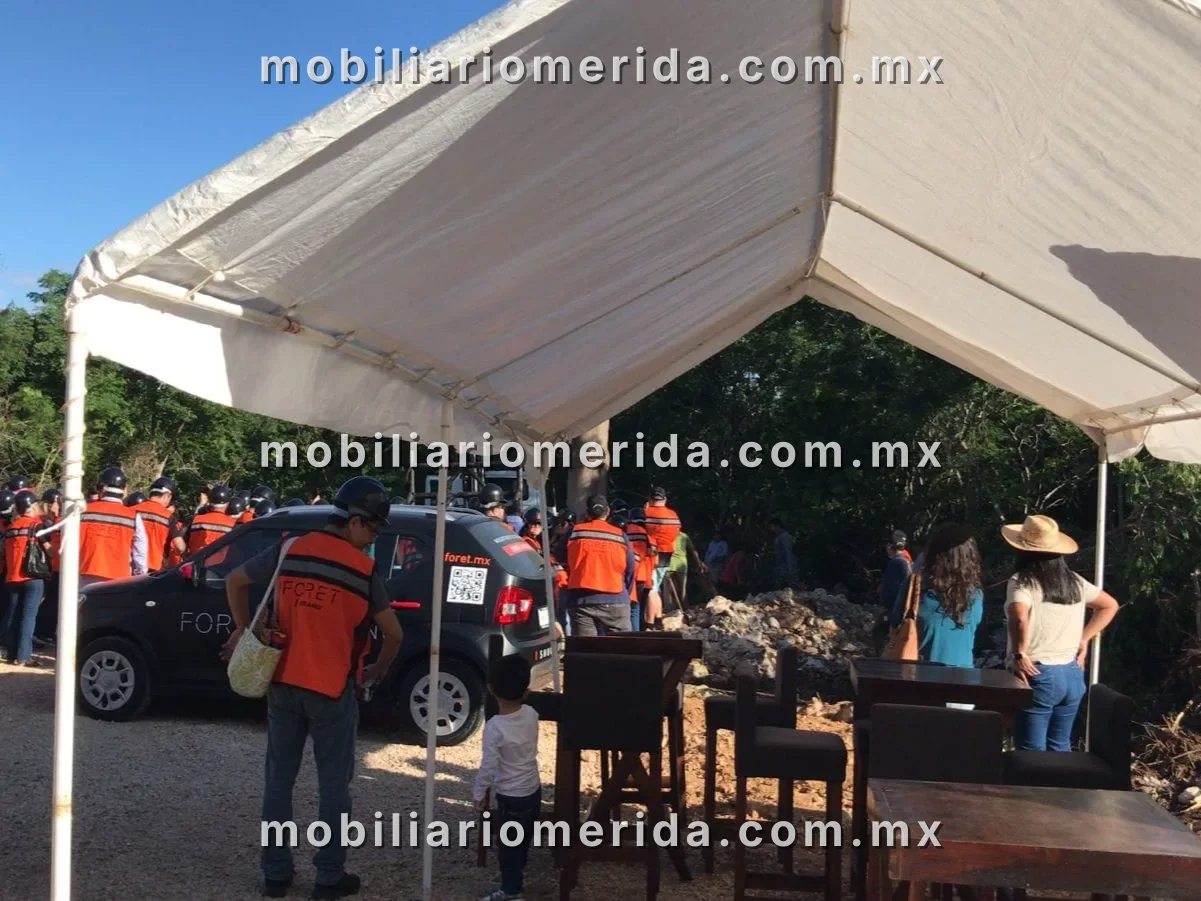 Montaje real de mobiliario para eventos en Mérida